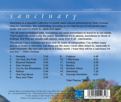 Chris Conway - Sanctuary CD back